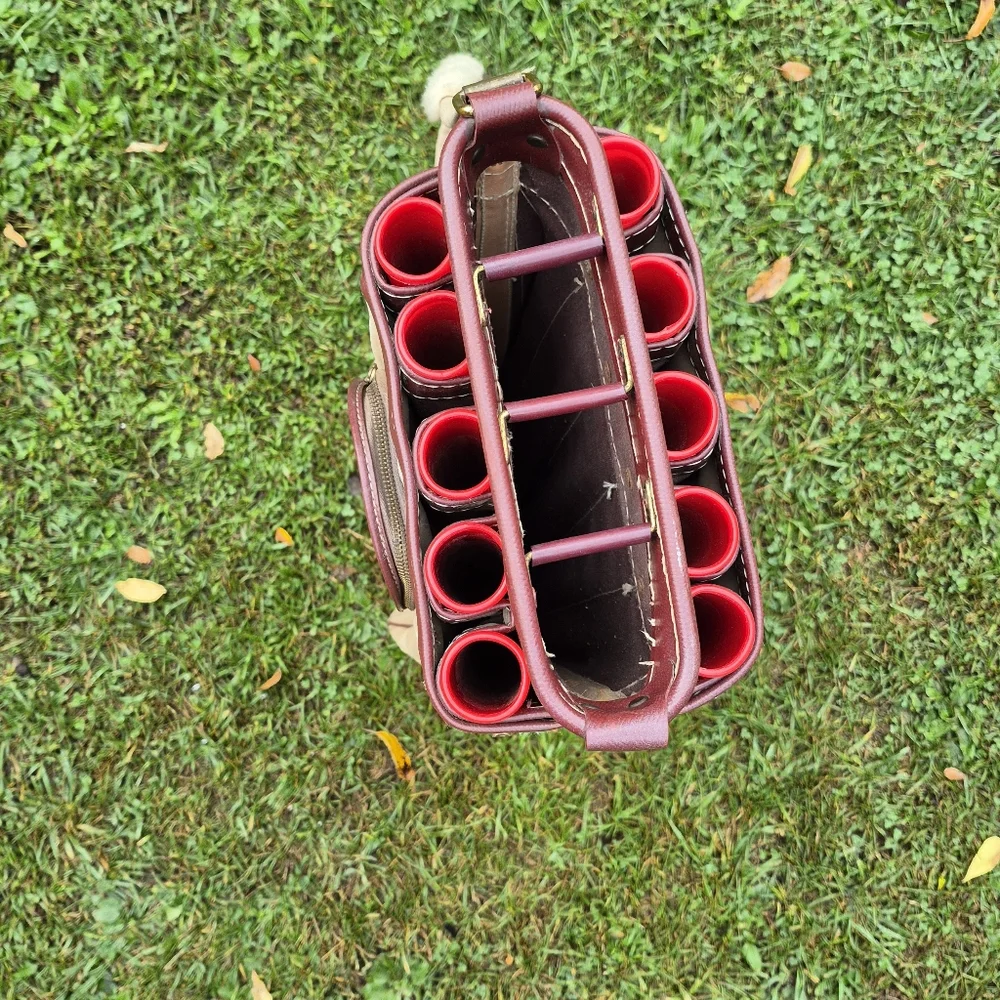 Vintage 1950's Atlantic Canvas/Leather 13-Way Sunday Carry Golf Bag with Strap - Picture 4 of 11